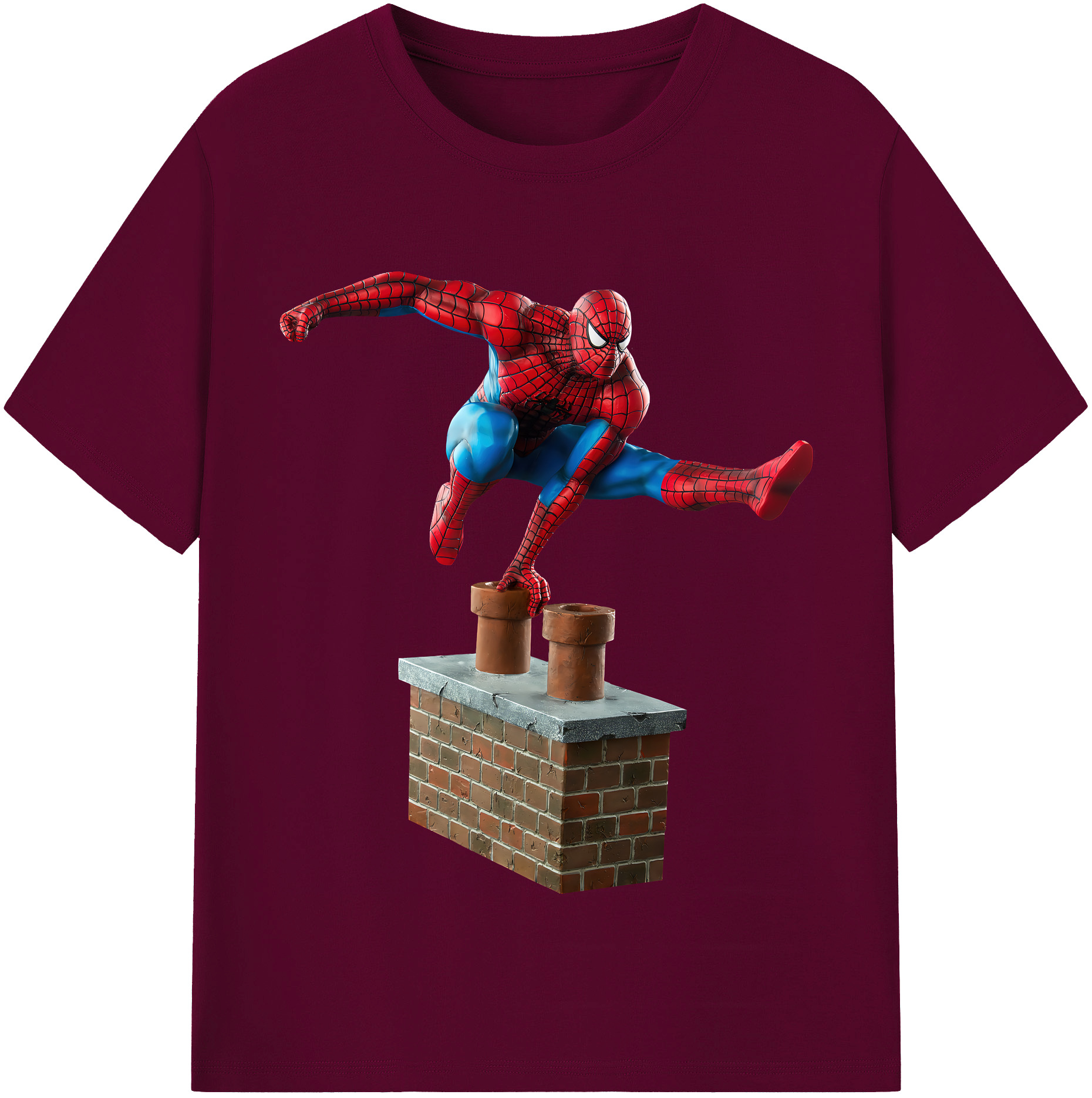 （画像用） Spider Man スパイダーマン レディースカジュアルプリントTシャツ（綿100％）